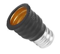 Dilwe Convertitore Adattatore da E12 a E14 da 6 Pezzi, Adattatore per Lampadina da E14 a E12 con PC e Materiale in Rame, per Garage, Camere da Letto, Soggiorni, Cucine, Corridoi (BLACK)