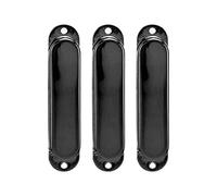 Dilwe Copri Pickup per Chitarra, 3 Pezzi di Copertura per Pickup Single Coil per Chitarra Elettrica in Rame per la Sostituzione (BLACK)