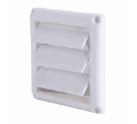 Dilwe Copri Presa d'Aria, Griglia in Plastica con Zanzariera Automatica e Alette Regolabili, Ideale per Condotti a Parete e Soffitto 20x20 Cm Ventilazione Domestica (15 * 15 cm)