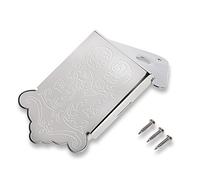 Dilwe - Cordiera per mandolino, cordiera per chitarra mandolino con viti per 8 corde mandolino chitarra strumento musicale parte (argento)