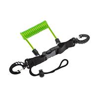 Dilwe Cordino per apnea, cavo a spirale, guinzaglio di sicurezza a spirale con bobina in TPU da 5 mm e nucleo in acciaio inossidabile, per fotocamere subacquee, surf, kayak (verde)