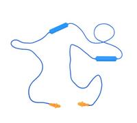 Dilwe Cuffie Auricolari con Cancellazione del Rumore, Auricolari Wireless Bluetooth 5.3 con Archetto da Collo e 10 Ore di Batteria per Falegnameria, Saldatura e officina. (Filo blu)