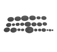 Dilwe Cuscinetti Professionali per Sassofono, Vera Pelle di Pecora da 25 Pezzi con ABS, Kit di Ricambio per Sassofono Contralto, Design per la Prevenzione delle Perdite di Suono (BLACK)