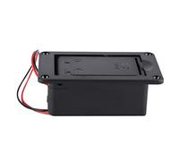 Dilwe Custodia per Batteria da 9 V, Portabatteria Orizzontale in ABS con Cavi Interni, per Sostituzione Supporto Piatto Ukulele per Basso Chitarra