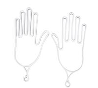 Dilwe Custodia per Guanti da Golf, Accessorio per Barella di Supporto per Guanti in Plastica da 2 Pezzi per Asciugare, Mantenere la Forma (adatto a Tutte le dimensioni) (WHITE)