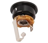 Dilwe Dilwe Jack per Chitarra, Presa di Uscita in Metallo per Chitarra Elettrica, Jack Stereo Durevole a Forma di Tazza Rotonda per Modelli TL, Facile Installazione per Musicisti (GOLD) (BLACK)