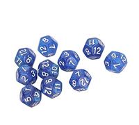 Dilwe Dilwe Set di Dadi Poliedrici, Dadi a 12 Facce con Numeri Trasparenti per l'insegnamento del Gioco, Interattivi da 40 Pezzi per Giochi da Tavolo e Materiale Scolastico (WHITE) (BLUE)