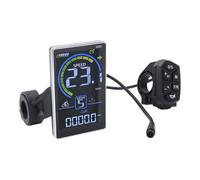 Dilwe Display LCD per Bici Elettrica, Accessorio di Modifica Ciclismo Impermeabile con Supporto da 31,8 Mm/22,2 Mm, per Contachilometri Tachimetro Scooter