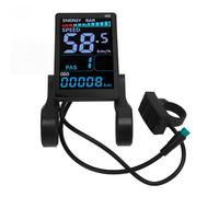 Dilwe Display LCD per Bici Elettrica, Materiale ABS Resistente all'Acqua con Retroilluminazione, velocità in Tempo Reale e Chilometraggio per Scooter da Mountain Bike