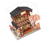 Dilwe DIY Sushi Shop Model con Giocattoli di Assemblaggio in Legno | Facile da montare, realizzato in tiglio, dimensioni del modello 22,5x17,5x19,5 cm