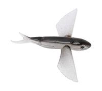 Dilwe Esca da Pesca Esca Morbida in Silicone per Pesci Volanti Artificiale Leggera Colore Brillante Azione di Nuoto Realistica per Pesca in Barca in Acqua di Mare Pescatori di Tonno Sgombro (BLACK)