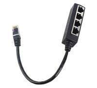 Dilwe Ethernet Splitter da 1 a 4 Adattatore di Cavo di Rete RJ45 Risolve Problemi di Gestione del Cavo Problemi di stabilità del Segnale Superiore compatibilità con Core Placcato in Oro per Router