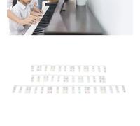 Dilwe Etichetta per Note di Pianoforte, 88 Tasti Rimovibili, Riutilizzabili, in Silicone, Che Si Illumina Al Buio, Guida Agli Adesivi per Pianoforte con Segni Chiari per Principianti (COLORFUL)