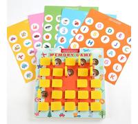 Dilwe Game di Abbinamento della Memoria, Gioco da Tavolo in Legno a Doppio Lato per Viaggi in Campeggio, Compensato a Pioppo e Materiale ABS