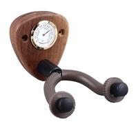 Dilwe Gancio per Chitarra con Igrometro, Materiale in Legno Resistente, Gancio Antiscivolo per Violino Mandolino Basso, Installazione Semplice (Colore scuro)