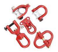 Dilwe Gancio Traino RC, Accessori Decorativi in metallo per Auto RC 1/10, con Set di 5 Stili, Facile da Installare e Rimuovere (rosso)