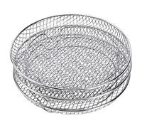 Dilwe Griglia per Friggitrice Ad Aria, Supporto per Essiccatore in Acciaio Inossidabile con 3 Ripiani Impilabili, Ideale per l'essiccazione di Frutta e Carne in Friggitrici Ad Aria da 4,2 Qt a 6,8 Qt