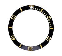 Dilwe Guarda Inserisci Loop, Ceramica Orologio da Polso Lunetta Inserto Orologio Parti di Ricambio dell'orologio, Diametro Esterno 38mm 4 Colori per Scegliere(Oro)