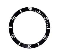 Dilwe Guarda Inserisci Loop, Ceramica Orologio da Polso Lunetta Inserto Orologio Parti di Ricambio dell'orologio, Diametro Esterno 39mm 4 Colori per Scegliere(Nero) Submariner Lunetta Ceramica