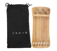 Dilwe Guzheng Finger Trainer, Mini Strumento Musicale in Legno a 6 Corde da 21 X 9,5 Cm, Strumento per Esercitarsi con le Dita