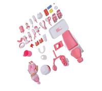 Dilwe Incoraggia il Gioco Fantasioso e l'apprendimento, Materiali Sicuri e Durevoli, Componenti Regolabili Dentista Set con Luci e Musica per l'esplorazione dei Bambini (Roseo)