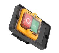 Dilwe Interruttore a Pulsante 380V 10A Impermeabile ON OFF Interruttore Autobloccante con Terminali a Vite per Macchinari per Uso Industriale