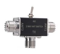 Dilwe Interruttore Antenna a 2 Vie, Lega di Alluminio, 1 Ingresso 2 Uscite, Interfaccia SO239, Frequenza 0-50 MHz per Comunicazioni Radioamatoriali