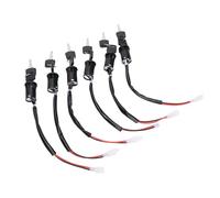 Dilwe Interruttore di Accensione, 6 Pezzi, Interruttore a Chiave a 2 Fili, in Nylon Ignifugo, con 12 Chiavi, per Scooter Elettrico, Triciclo, Carrello, Moto