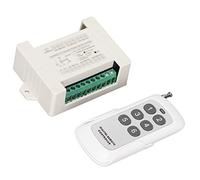 Dilwe Interruttore Remoto Relè 12V 24V, Modulo Relè 6 Canali, Interruttore Telecomando Motore, Interruttore Wireless avanti e Indietro per Tenda Elettrica Motore Auto