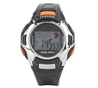 Dilwe Kids Digital Sports Watch Multi Function LED Luminous 30m Alarming Day Display Dureble ABS Case PU Strap per Ragazzi Ragazze (Black)