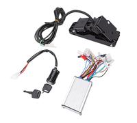 Dilwe Kit di Conversione Bici Elettrica da 350 W, Controller Motore Brushless con Interruttore a Chiave di Accensione e Pedale, per Bici Elettriche, Tricicli e Motocicli