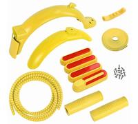 Dilwe Kit di Fango di Scooter, Coperchio del Freno a Mano in Silicone con Adesivi Riflettenti per Scooter Elettrico M365 PRO, Coperture Laterali, Striscia Antico-collisione, Copertura della Maniglia