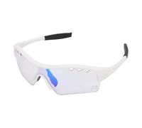 Dilwe L Occhiali Sportivi Leggeri Protezione UV Fotocroma per Guidare Bici da Ragazzi Pc + Gomma (Cornice bianca+colore che cambia blu)