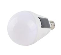 Dilwe Lampadina a LED a Pannello Solare Luce di Emergenza Portatile Ad Alta luminosità per Escursionismo, Campeggio e Uso Domestico Base a Vite E27 Impermeabile (12W)