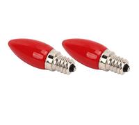 Dilwe Lampadine a Candelabri LED E12 da 2 Pezzi, Mini Lampadina Rossa in Vetro da 1,5 W 220 V con Base E12, per Lampada da Tavolo Sacra Lanterna Dio della Ricchezza