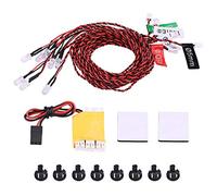 Dilwe Luci LED Auto RC, 8 LED Kit di Illuminazione Lampeggiante di Simulazione per Elicottero Aereo RC