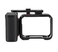 Dilwe Maniglia per Gabbia per Action Camera, Kit Impugnatura in Lega di Alluminio con Pulsante di Scatto Regolabile per Action Camera Ace Pro 2