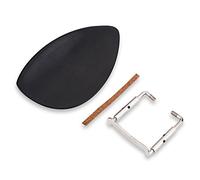 Dilwe Mentoniera per violino, realizzata in legno di ebano, con staffa e striscia in conifera, accessorio per strumento musicale, per violino 4/4