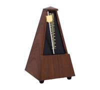 Dilwe Metronomo Meccanico, Metronomo a Carica Piramidale per Chitarra Pianoforte, 40-208 BPM con Movimento in Ottone, Pratica in Studio Senza Batteria (Grano del legno di teak)