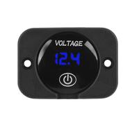 Dilwe Misuratore di Tensione con Interruttore Tattile, Pannello Voltmetro con Display Digitale LED ABS da 5 a 48 V, Lettura a 3 Cifre, Percentuale Batteria, Resistente all'acqua IP65 per Barche,
