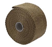 Dilwe Nastro Isolante Ignifugo per Tubi da Stufa, Nastro Isolante Resistente Al Calore per Stufe da Tenda da Esterno, Lunghezza 5 M con 2 Morsetti Regolabili, Realizzato in Fibra di