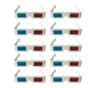 Dilwe Occhiali 3D, Kit Lenti Rosso Blu in Carta con 10 Carte Fai da Te, Facile Assemblaggio, Apprendimento con Immagini 3D, Esercizi per l'Occhio con la Mano per Attività Scientifiche in