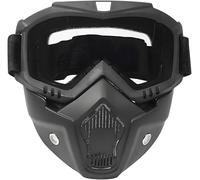 Dilwe Occhiali da Equitazione, Occhiali da Moto con Maschera Staccabile Accessorio per Occhiali da Ciclismo per Equitazione all'aperto(Trasparente)