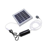 Dilwe Ossigenatore per Stagno Solare, Ossigenatore per Acquario Solare Portatile USB da 10 W con Funzionamento a Basso Rumore, per Acquario All'aperto e (GREY)