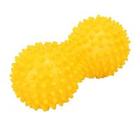 Dilwe Palla da Massaggio, Palla per il Rilassamento Muscolare Appuntita in PVC per Alleviare il Dolore, con Punte Forti per Yoga Fitness, Piedi Posteriori del Collo (YELLOW)