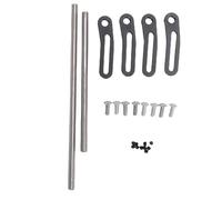 Dilwe Paraurti Modulare Anteriore Posteriore RC, Supporto per Paraurti Modulare Posteriore Anteriore in Lega Regolabile, per Telaio Cingolato RC 1/10 (BLACK)