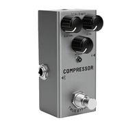 Dilwe Pedale Compressore per Chitarra, Lega di Alluminio, 3 Manopole | True Bypass a doppia modalità, alloggiamento in metallo, stile tono vintage, controllo preciso del livello del tono Comp