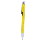 Dilwe Penna Multiuso, Design 9 in 1 con Cacciaviti Luminosi a LED, Righello, Apribottiglie e Stilo per Uomini e Appassionati del Fai da Te (YELLOW)