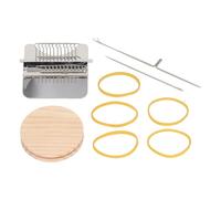 Dilwe Piccolo Telaio per Tessitura, Acciaio Inossidabile, Legno Massiccio, Efficiente Telaio per Rammendo Manuale Portatile per Rammendare Vestiti (12 perni)