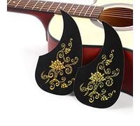 Dilwe PickGuard Pick Guard Adesivo, Forma da 2 Pezzi, Autoadesivo, Adatto per Chitarra a 40/41 Pollici (Vine di fiori d'oro)
